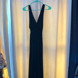 Black White House Black Market full length sleeveless dress size 6